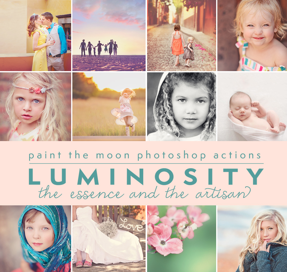 Luminosity Photoshop Actions by Paint the Moon - Matte, Color, Workflow, All-In-One, Light
