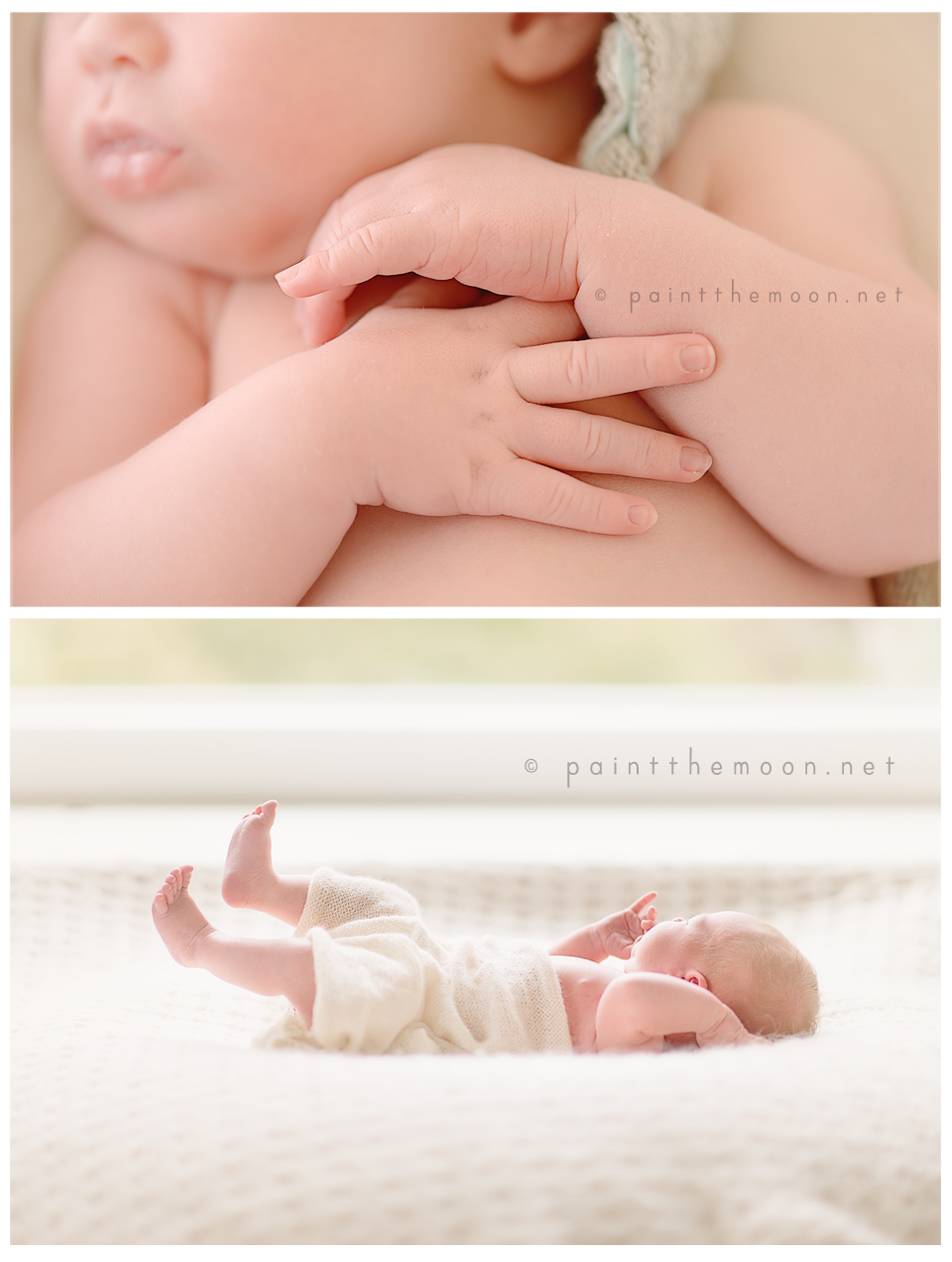 Newborn Baby Photography | Soft, Indoor, Natural Light | Paint the Moon Photoshop Actions