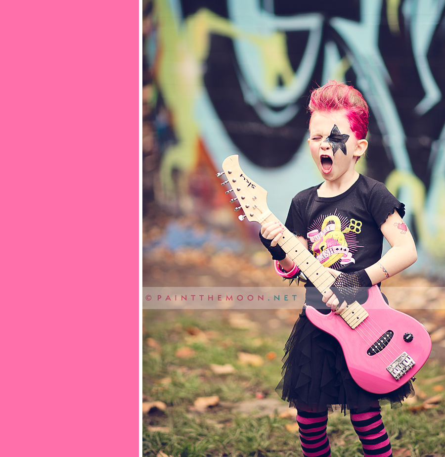 Photoshop Actions Rock Star Kid's Birthday Party Photos Punk PSE