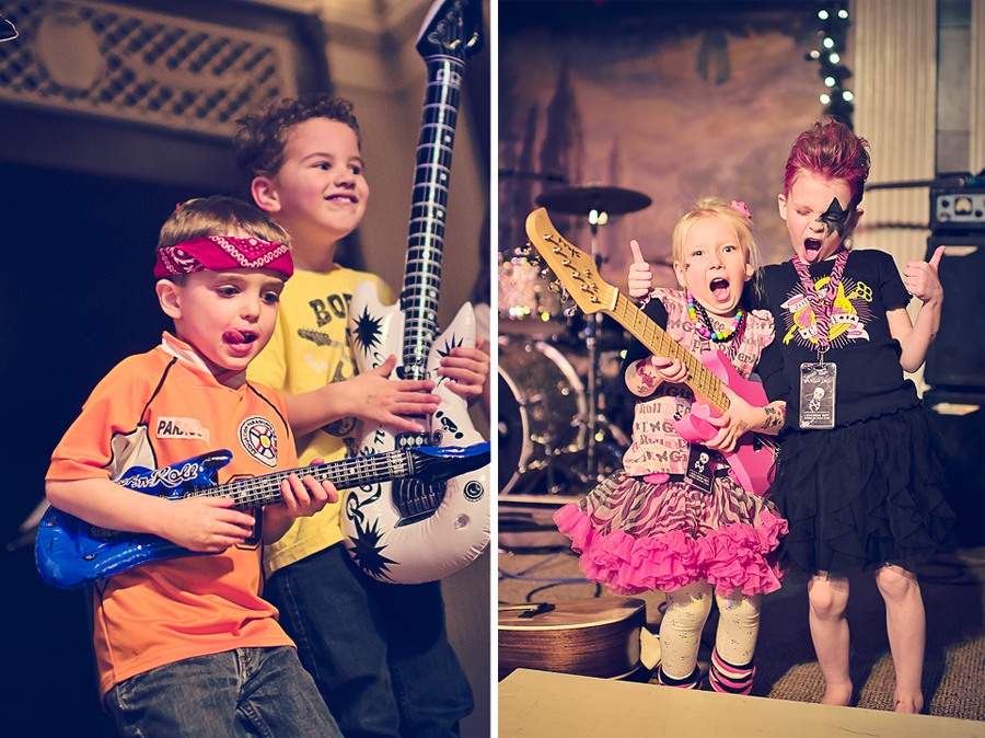 Photoshop Actions Rock Star Kid's Birthday Party Photos Punk PSE