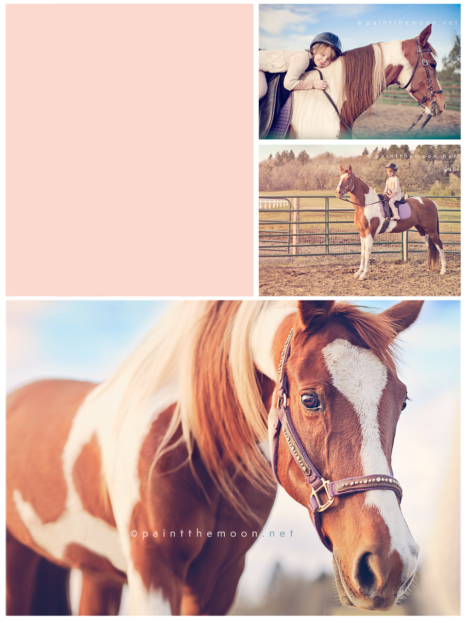 Girls, Horses and Golden Light Photo Session Children Photoshop Actions Makeover Matte Film