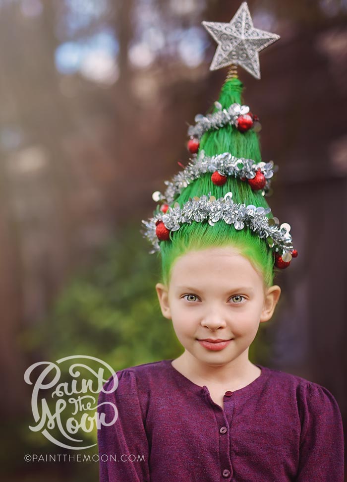 crazy hair day christmas tree tutorial crazy hair day christmas tree tutorial