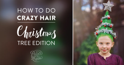 Crazy Hair Day Christmas Tree Tutorial