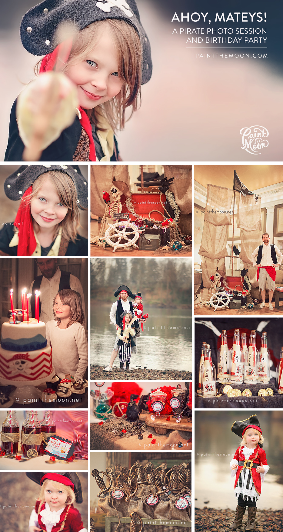 Pirate Themed Photo Session and Birthday Party Ideas